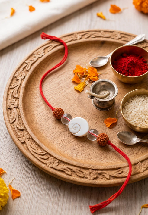 Gomti Chakra Rudraksha Rakhi Original
