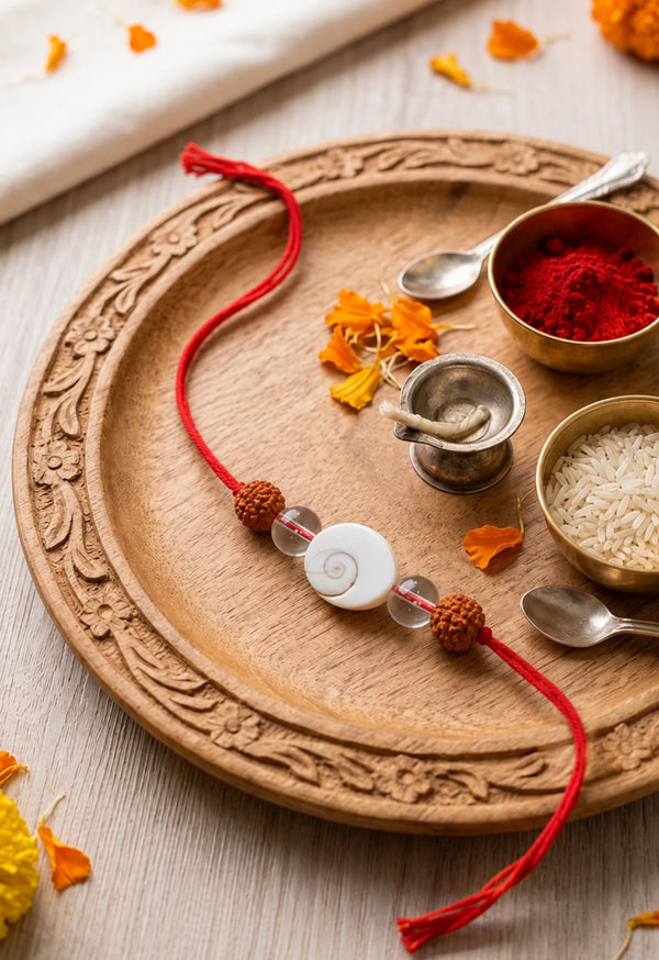 Gomti Chakra Rudraksha Rakhi Original