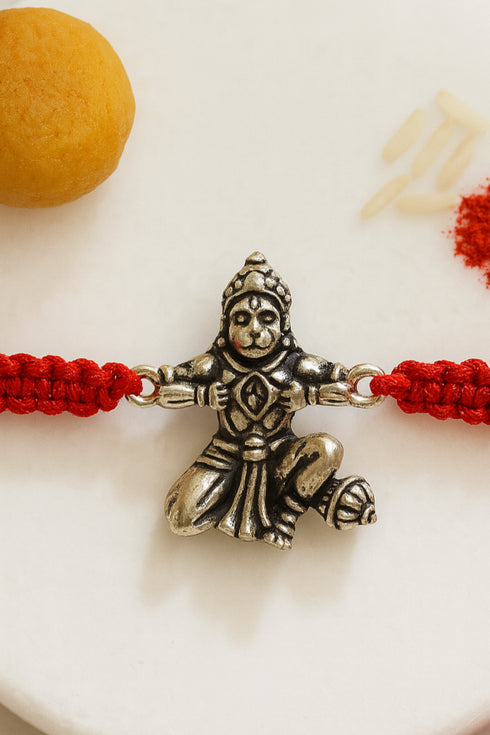 Hanuman Heart Pure Silver Rakhi