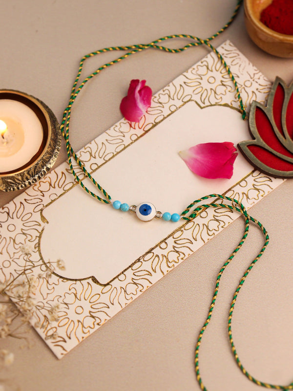 Turquoise Evil Eye Rakhi