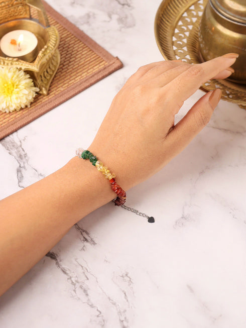 7 Chakra Raw Bracelet