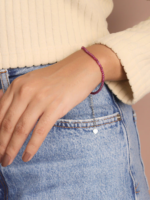 Ruby Bracelet (Small beads)