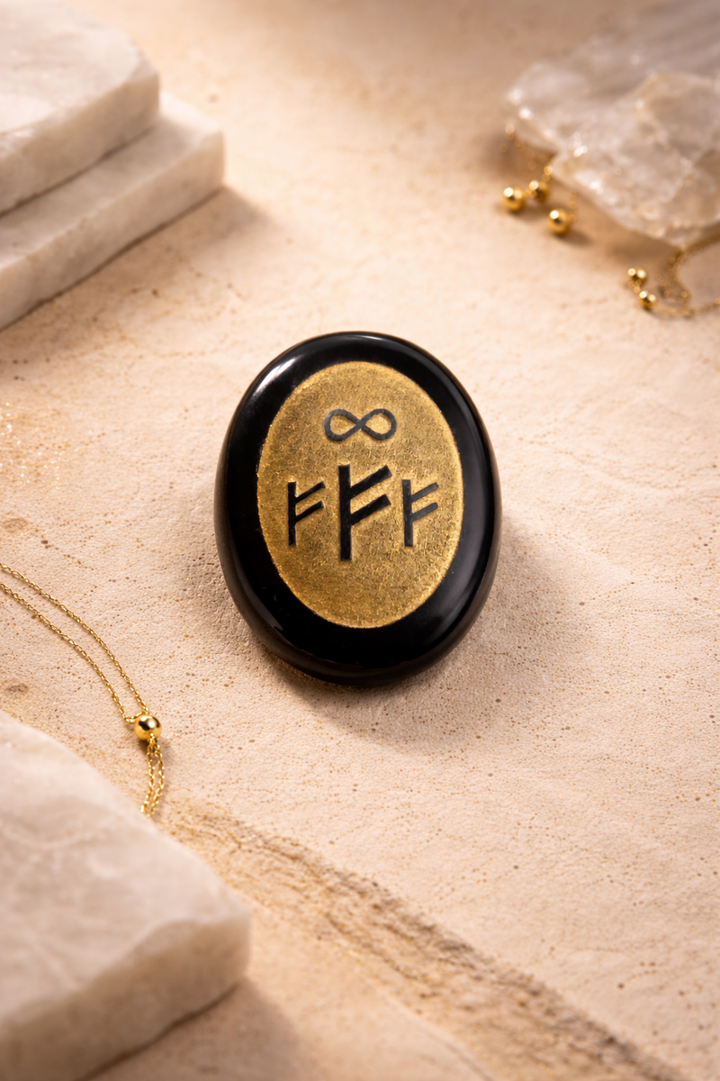 Infinite Triple Wealth Rune Stone – The Stardust Studio