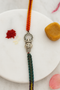 Kalash and Swastik Pure Silver Rakhi