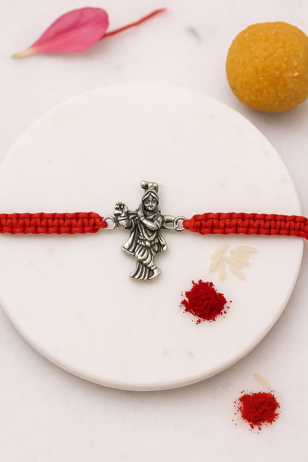Kanha (Krishan) Pure Silver Rakhi