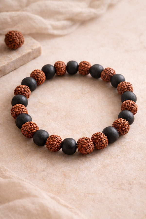 Rudraksha Karungali Bracelet