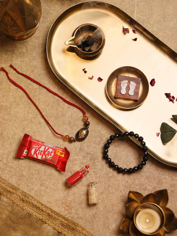 Maha Lakshmi Charan Rakhi Hamper
