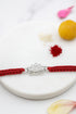Lakshmi Kamal Pure Silver Rakhi (Small)