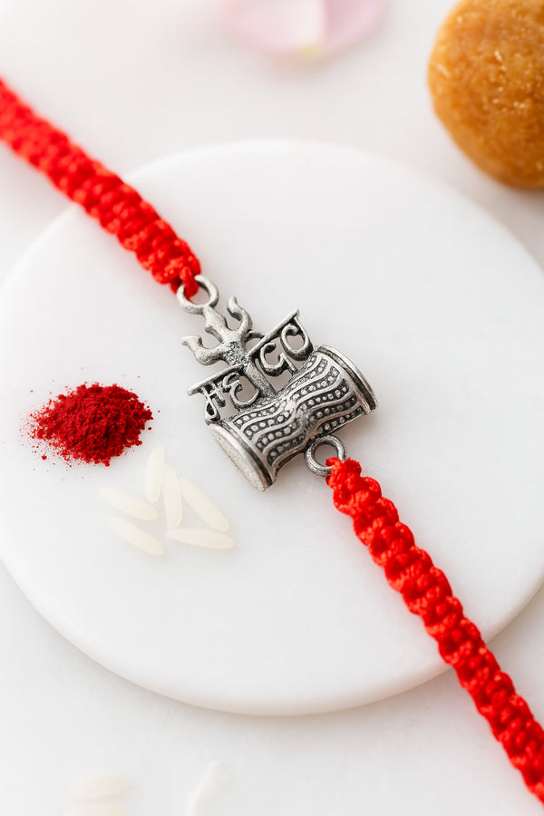 Mahadev Pure Silver Rakhi