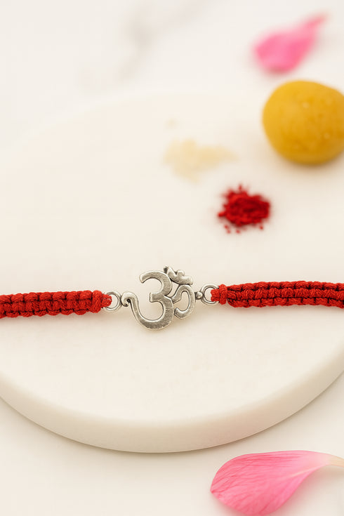 OM Pure Silver Rakhi 2
