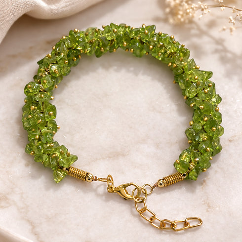 Peridot Chips Bracelet - Anti Depression