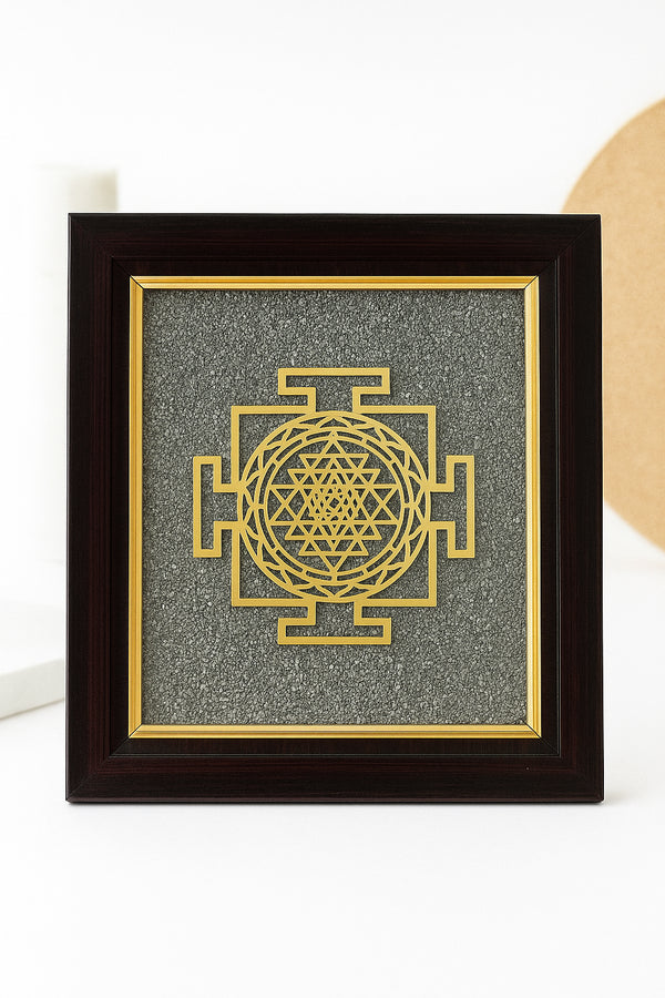 Pyrite Shree Yantra Frame
