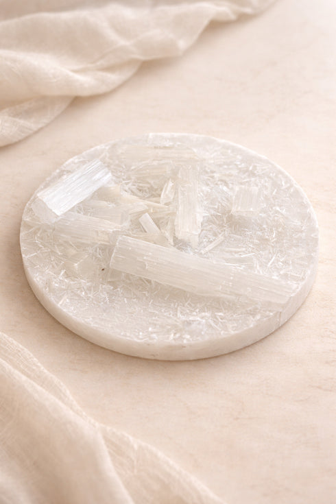 Raw Selenite Plate