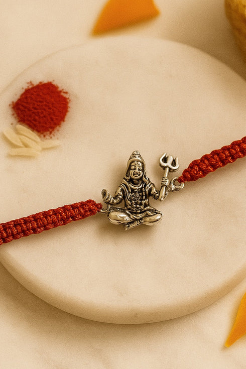 Shiv Pure Silver Rakhi
