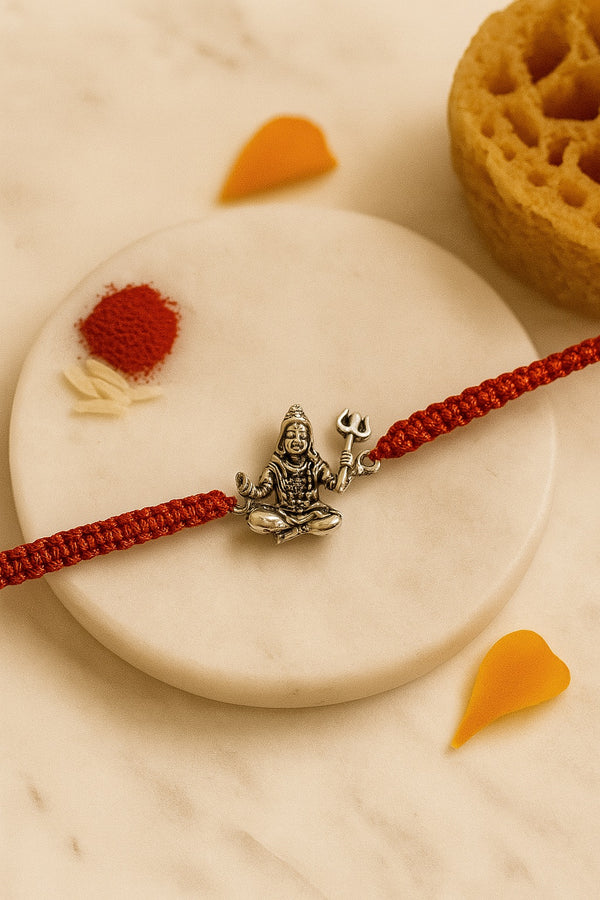 Shiv Pure Silver Rakhi