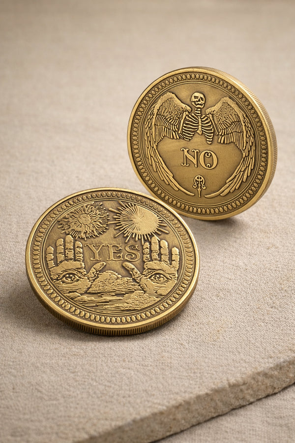 Yes No Brass Coin