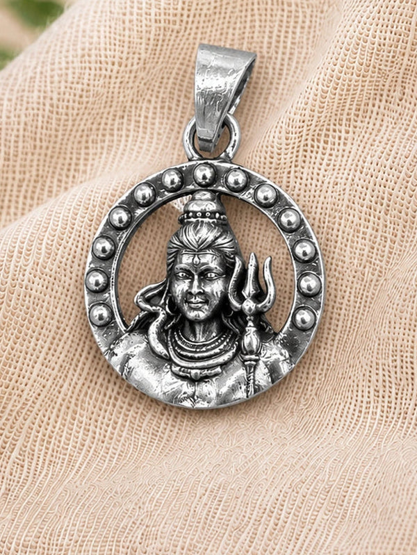 adiyogi silver pendant