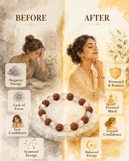 before after Past Life Karma Bracelet Trinetr