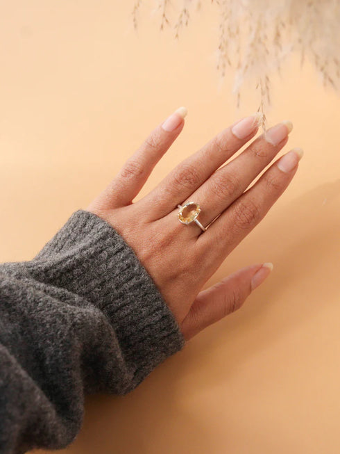 citrine rings for women