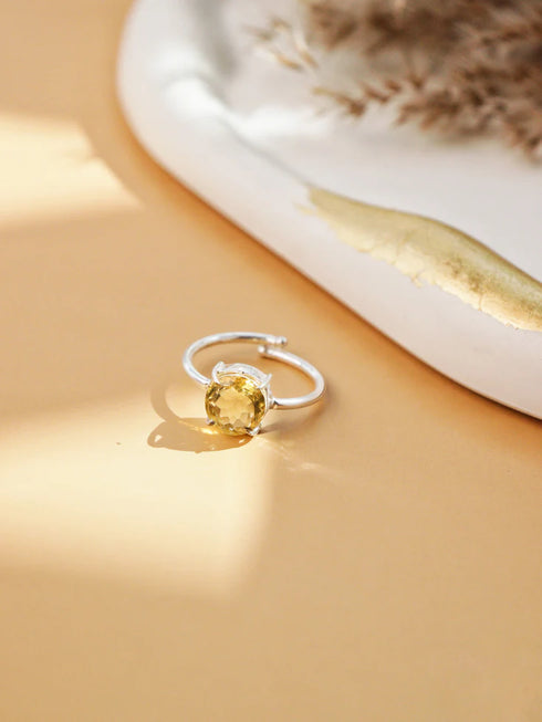 citrine stone ring