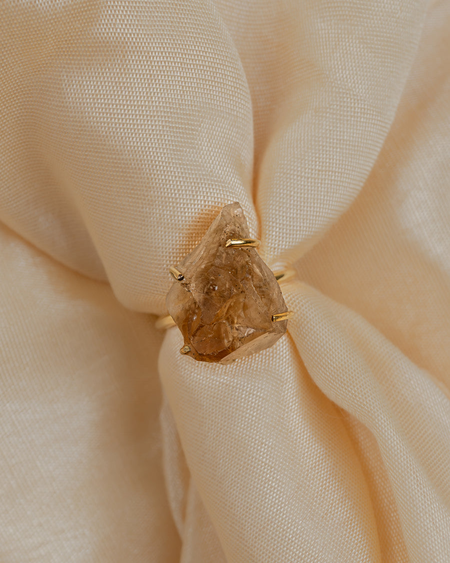 Raw Citrine Ring