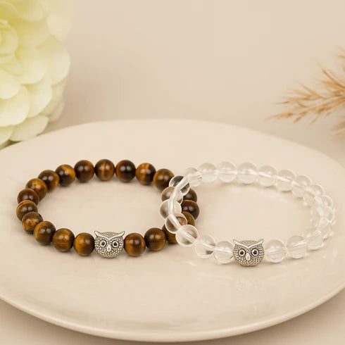 clear quartz and tiger eye combo