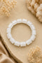 clear quartz barrel bracelet