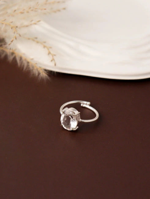 clear quartz ring