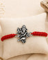 dancing ganesha silver rakhi