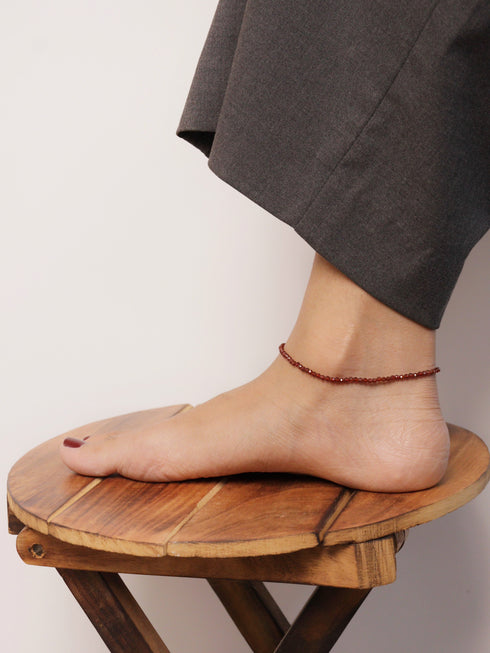 garnet anklet for women