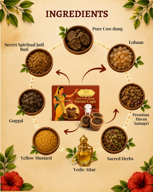 Havan Cups (Sambrani) - Pure Cow Dung