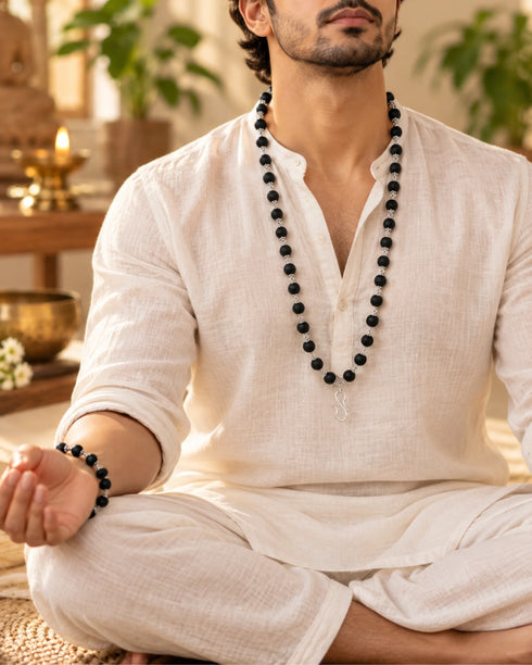 karungali mala bracelet combo for men