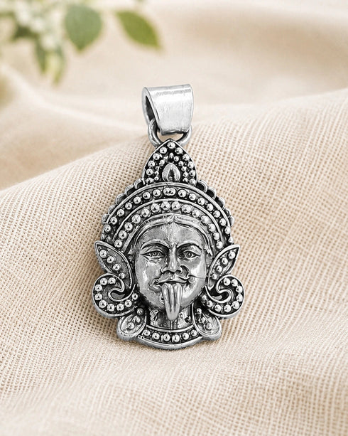 maha kali silver pendant