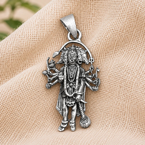 panchmukhi hanuman silver pendant