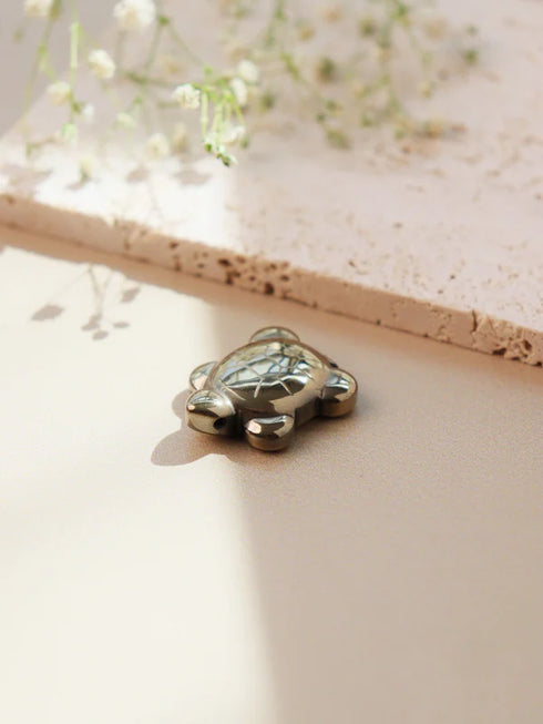 pyrite crystal tortoise