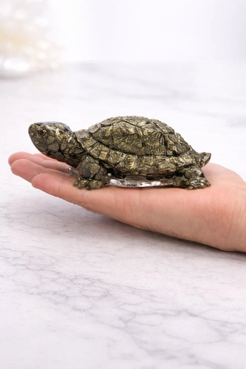 pyrite tortoise for wealth