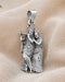 radha krishna murli silver pendant