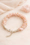 rose quartz chips bracelet