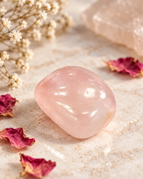 rose quartz crystal tumble