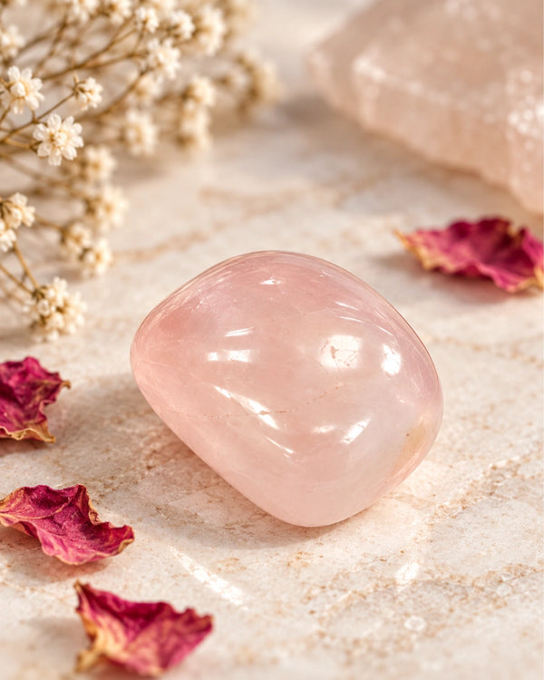 rose quartz crystal tumble