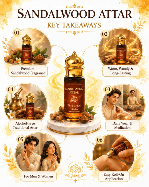 sandalwood attar key takeawyas