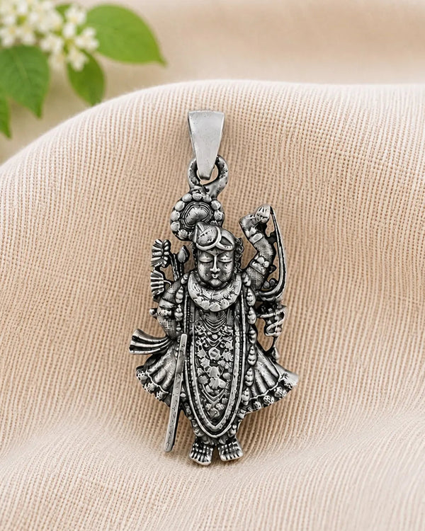 shrinathji silver pendant