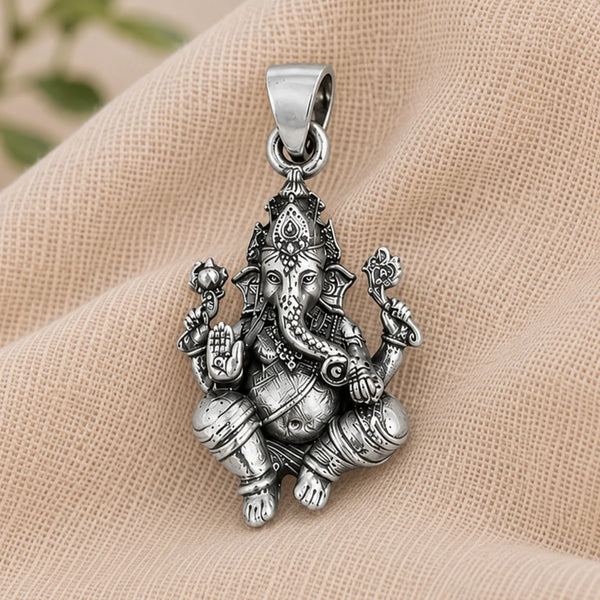 siddhivinayak silver pendant