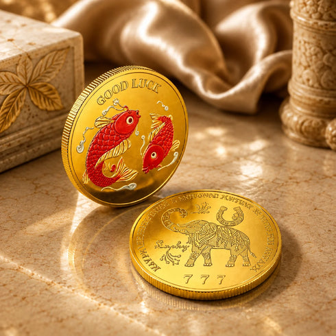 wealth brass coin