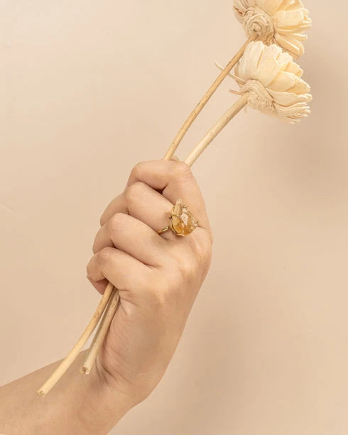 women's citrine ring