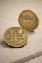 yes no brass coin